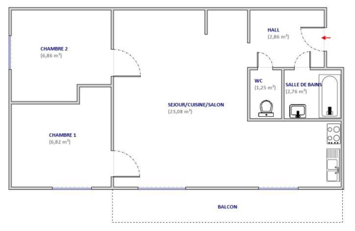 Appartements 3 Vallees, Piscine Et Sauna Orelle Zimmer foto